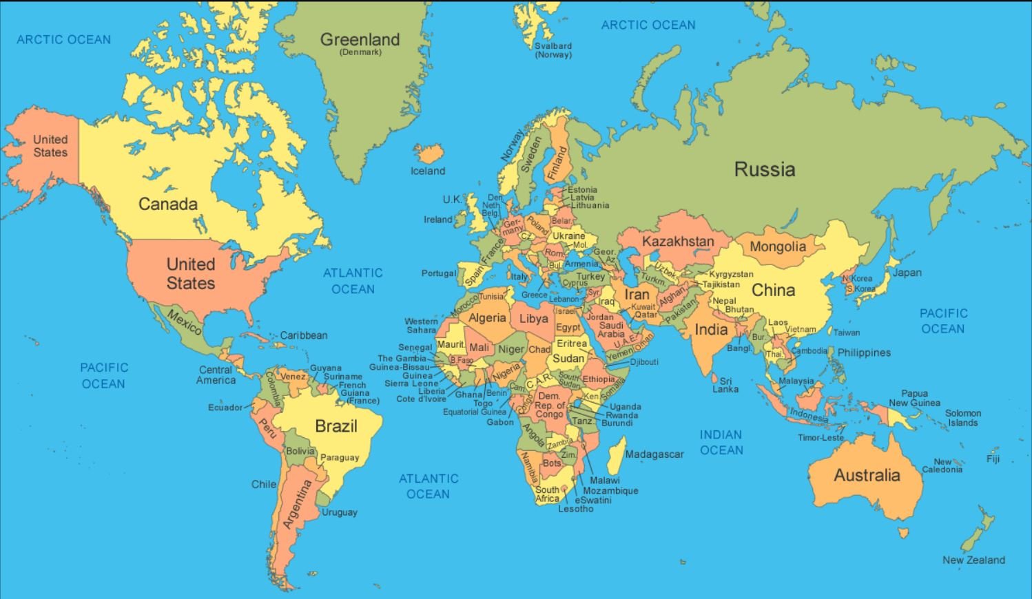 Labeled:V-Xzjijklp4= Map of the World